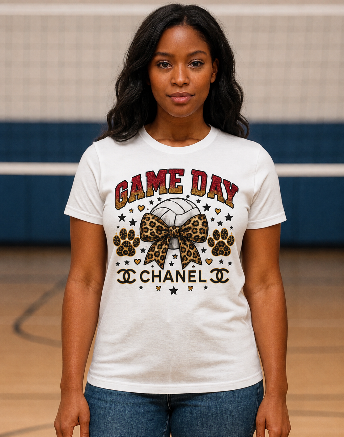 Game day Volleyball w/name