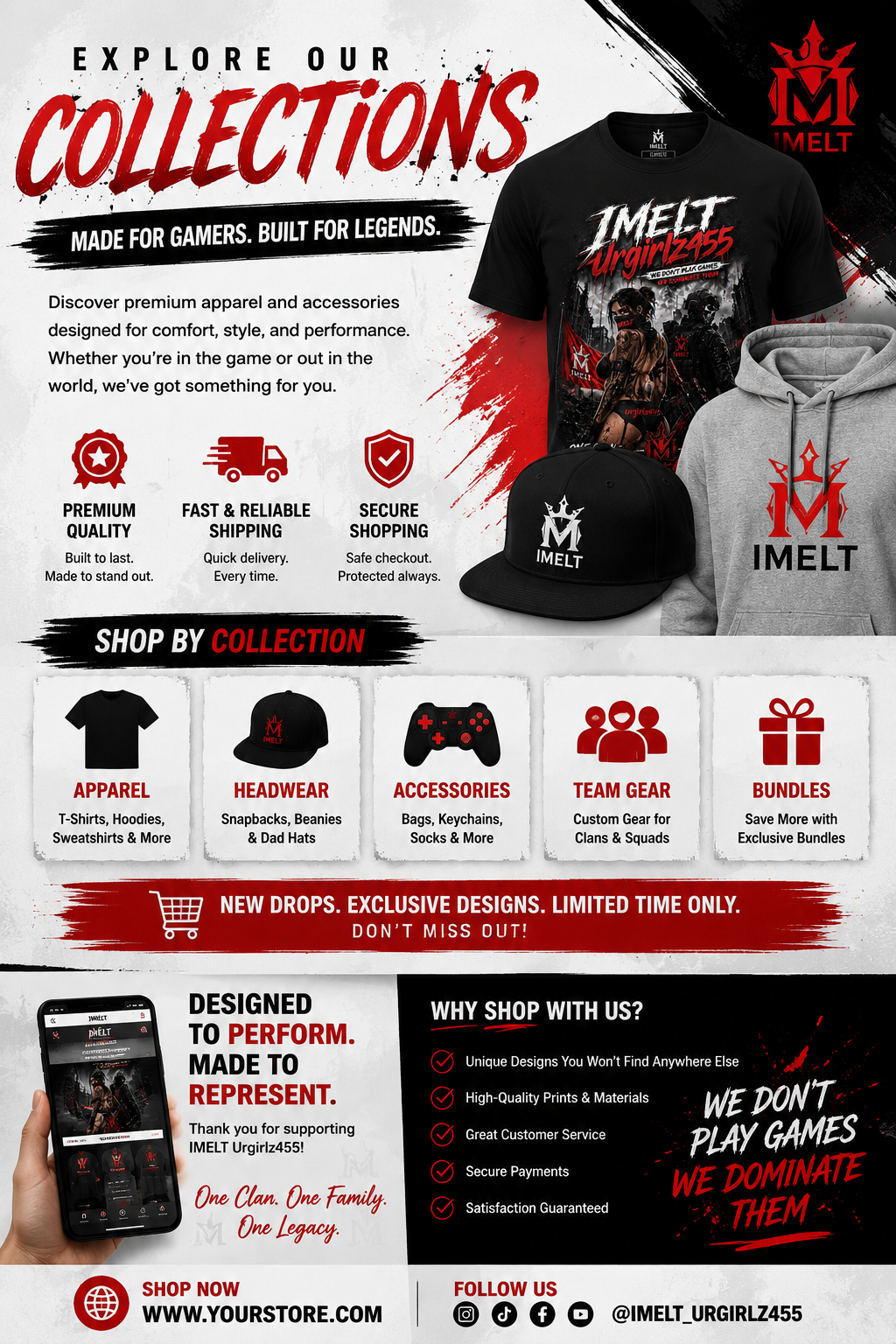 IMELT Urgirlz455 Collection | Premium Gaming Apparel & Accessories