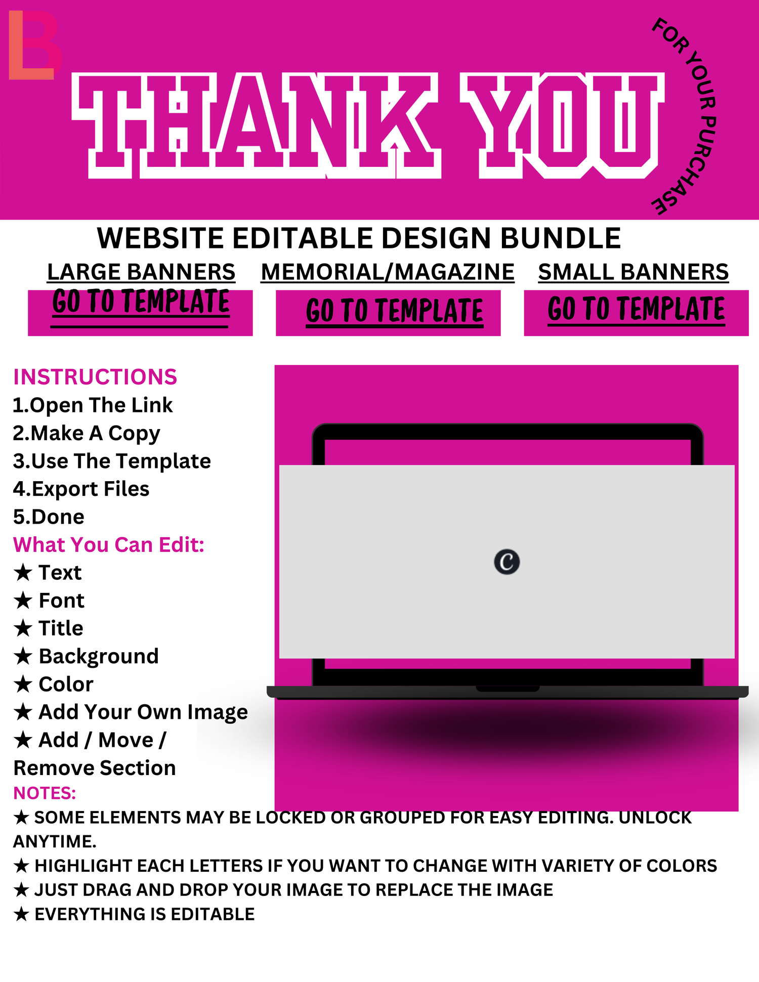 Editable Bundled Designs