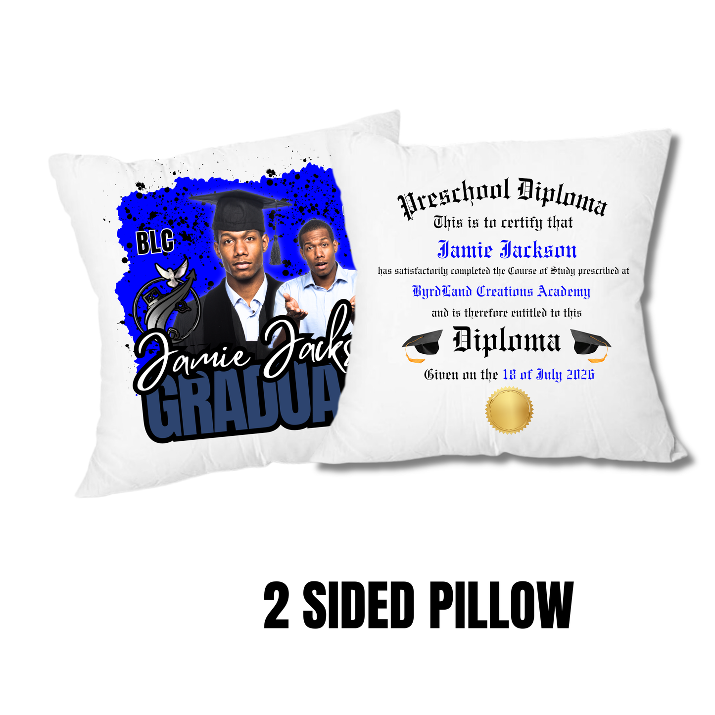 Double-Sided Graduation Pillowcase