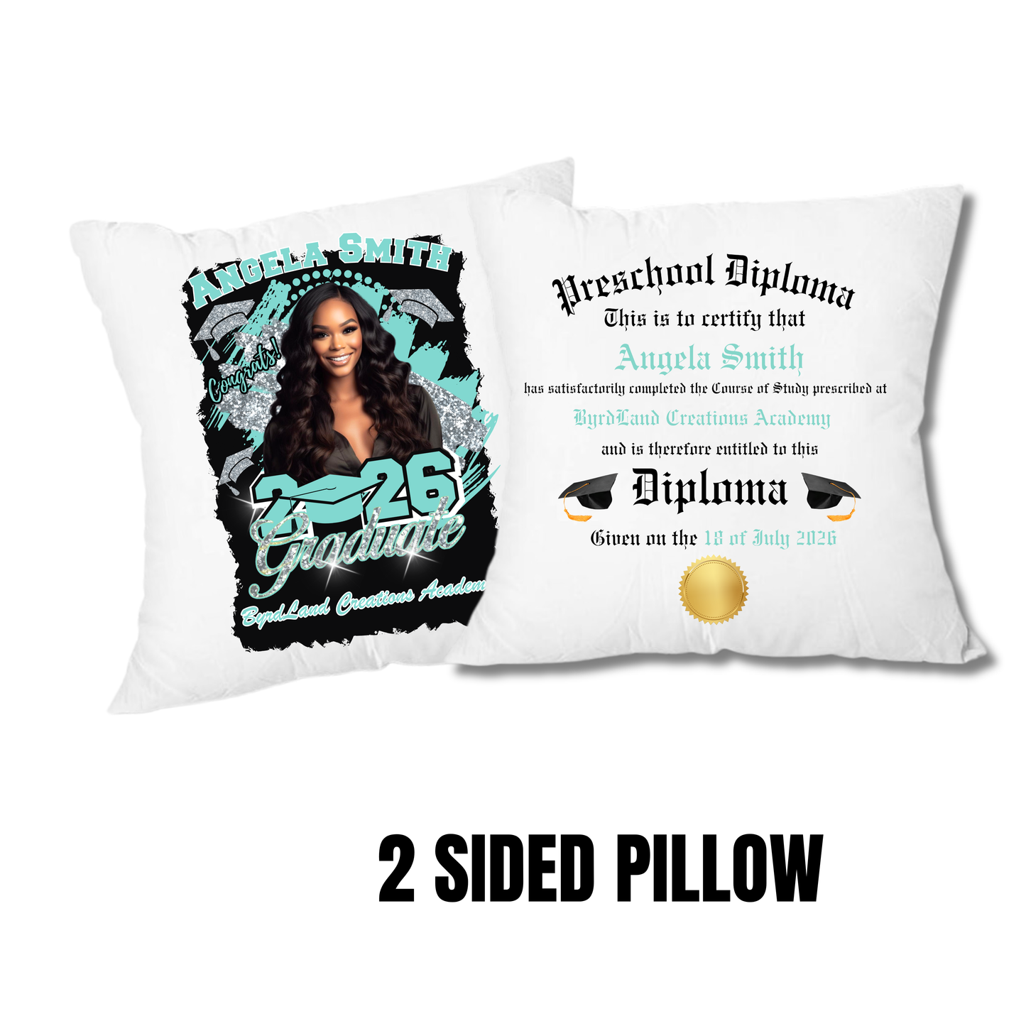 Double-Sided Graduation Pillowcase