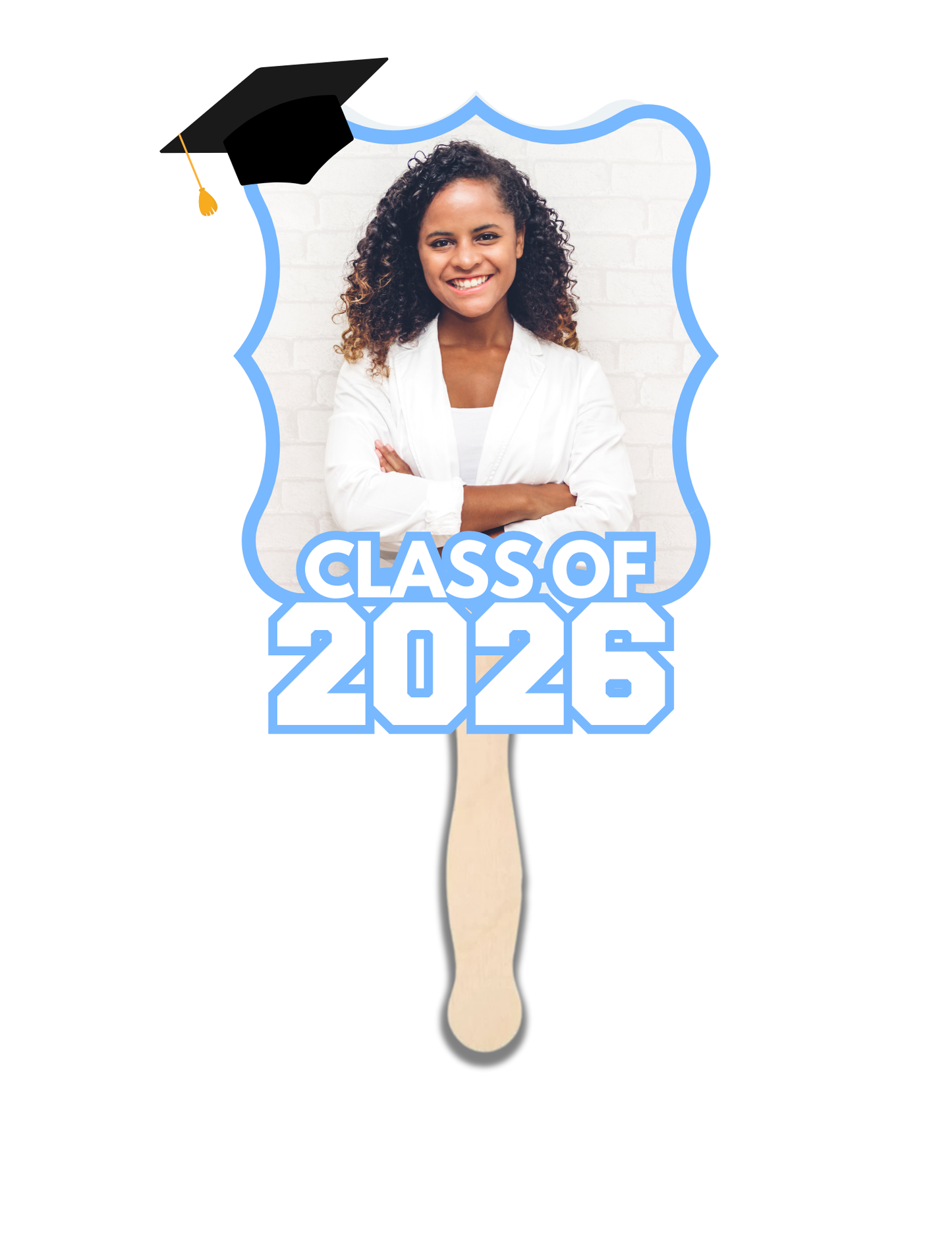 Custom Photo Graduation Fans| Class of 2026 Senior Fans | Personalized Grad Fans