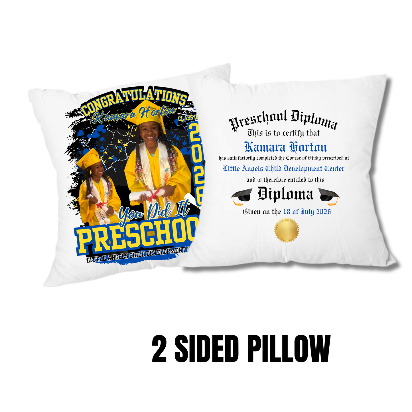 Double-Sided Graduation Pillowcase