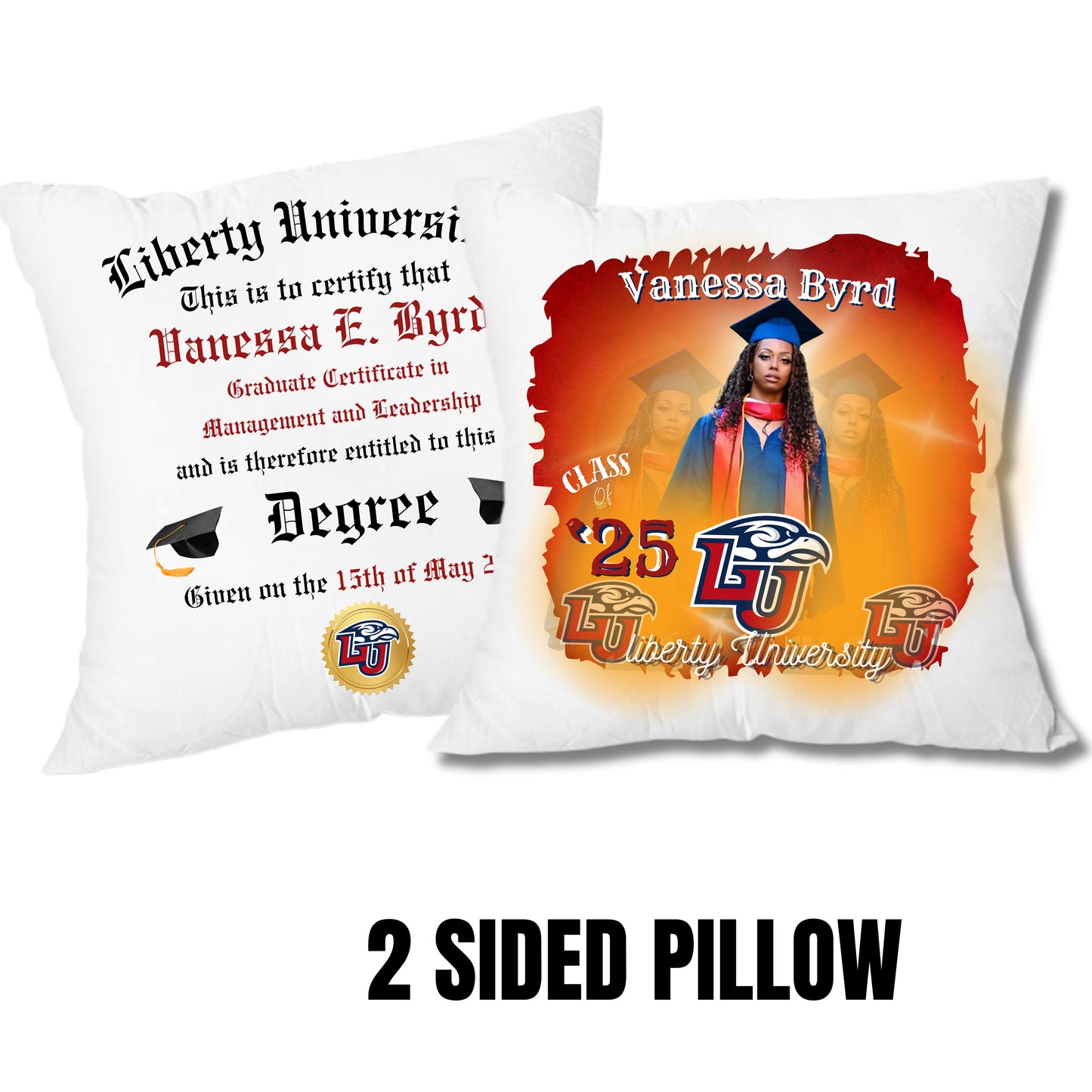 Double-Sided Graduation Pillowcase