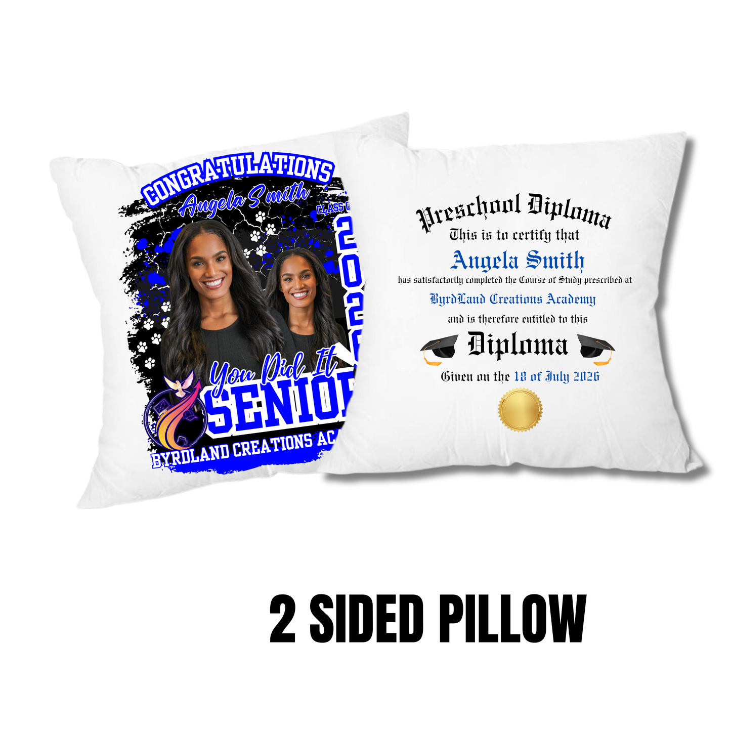 Double-Sided Graduation Pillowcase