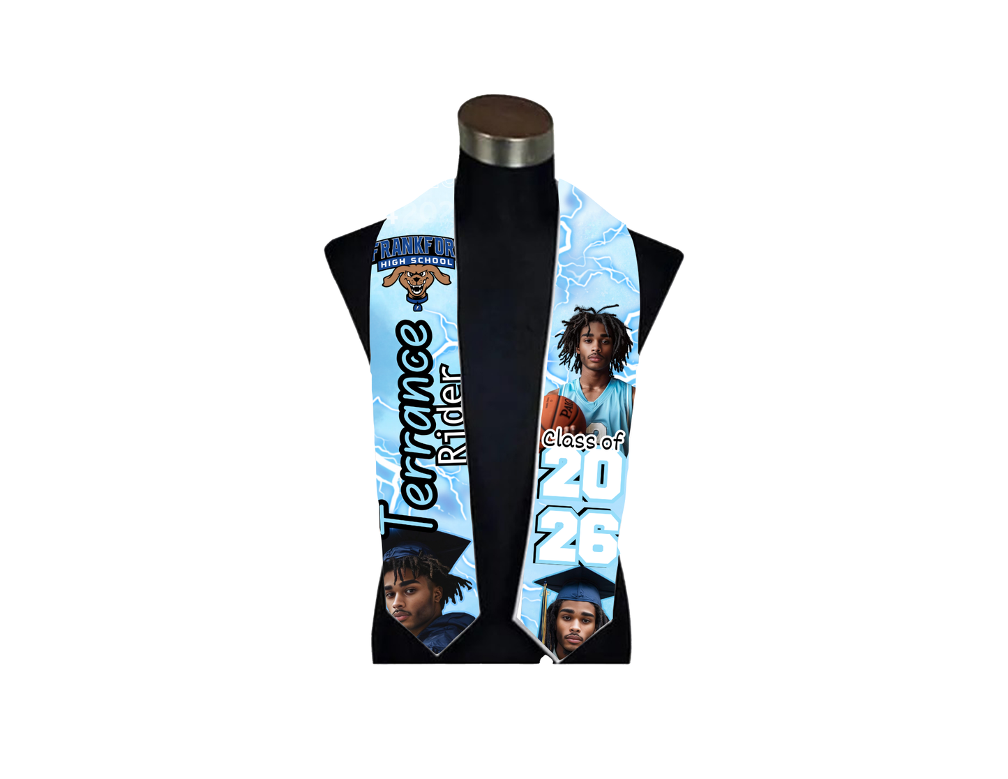 Custom Photo Graduation Stoles | Class of 2026 Senior Stole | Personalized Grad Stole