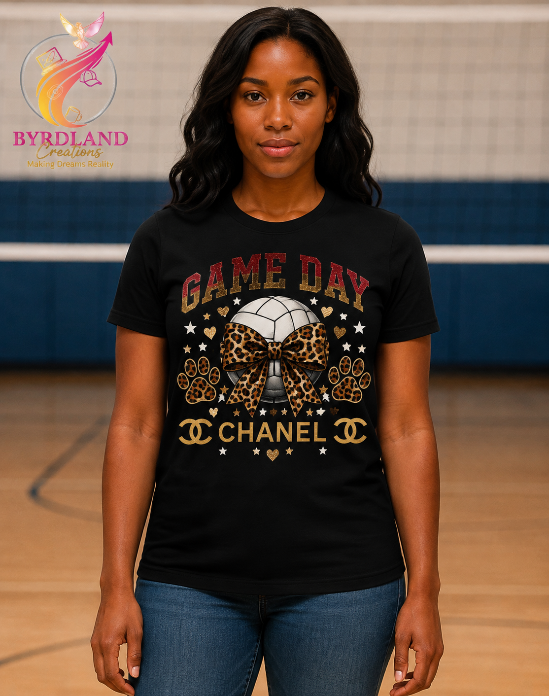 Game day Volleyball w/name